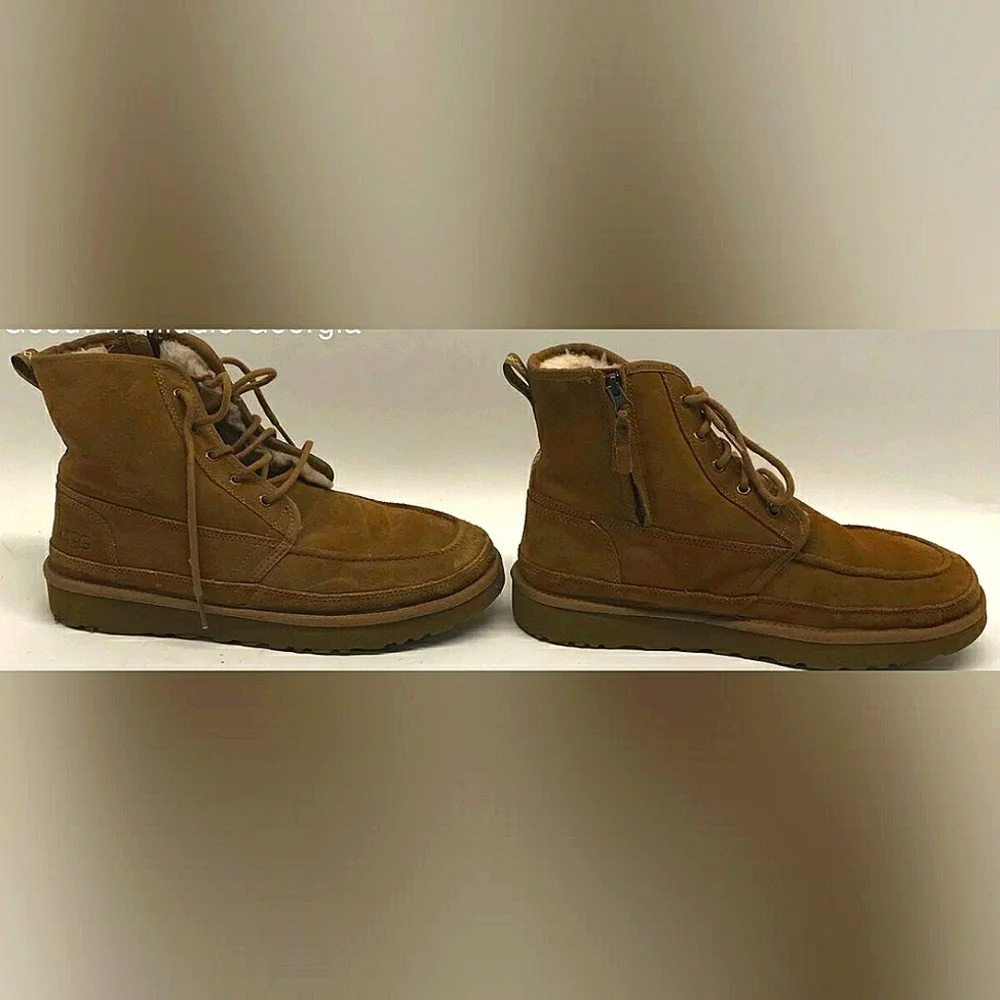 UGG Neumel High Top Chestnut Boots Men Fur Inside 12